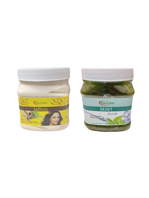 biocare saffron cream 500gm and mint scrub 500gm - 16863109 - Standard Image - 1
