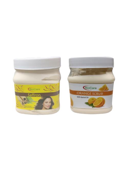 biocare saffron cream 500gm and orange scrub 500gm - 16863111 - Standard Image - 1