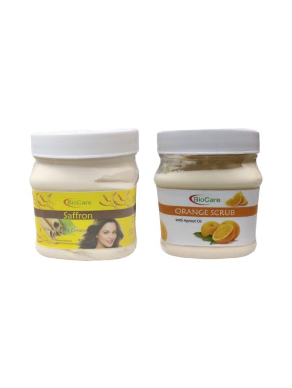 biocare saffron cream 500gm and orange scrub 500gm - 16863111 - Zoom Image - 1