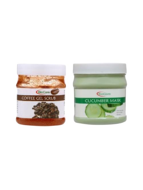 biocare coffee gel srub gel 500gm and cucumber mask 500gm - 16863130 - Standard Image - 1