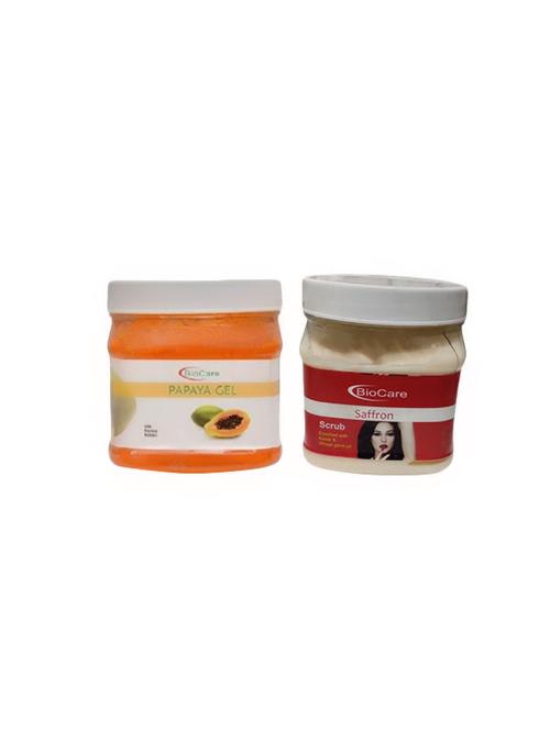 biocare papaya gel 500gm and saffron scrub 500gm - 16863159 - Standard Image - 1