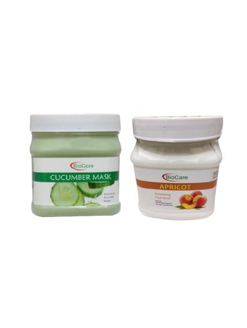 biocare cucumber mask 500gm and apricot scrub 500gm - 16863176 - Standard Image - 1
