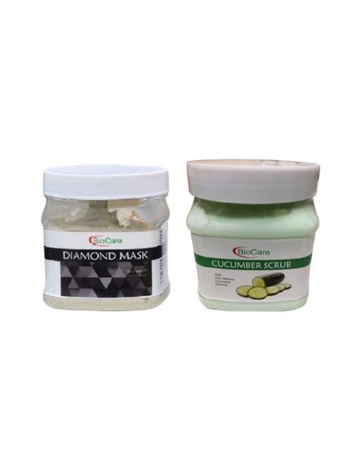 biocare diamond mask 500gm and cucumber scrub 500gm - 16863181 - Standard Image - 1