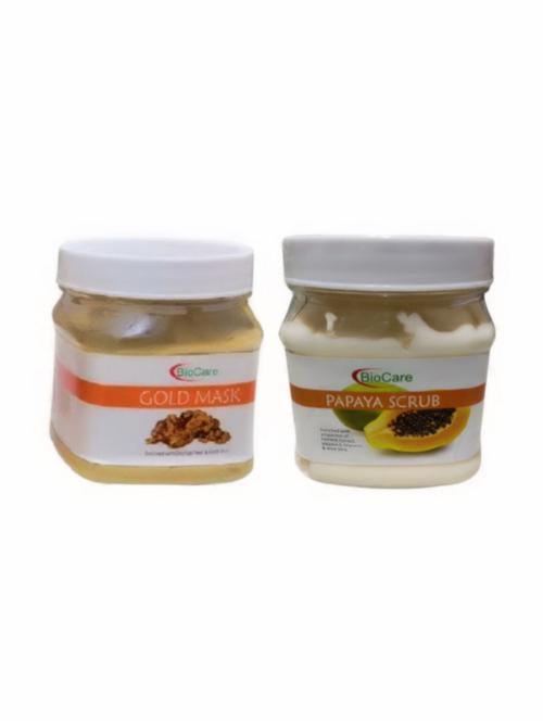 biocare gold mask 500gm and papaya scrub 500gm - 16863192 - Standard Image - 1