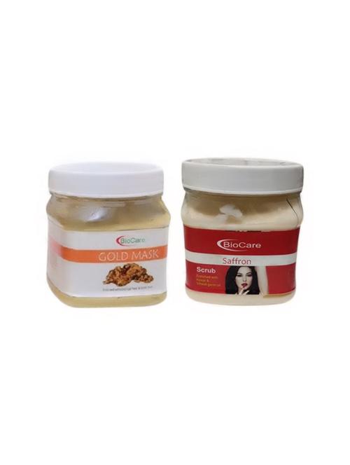 biocare gold mask 500gm and saffron scrub 500gm - 16863194 - Standard Image - 1