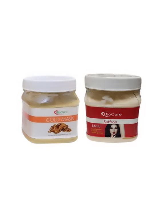biocare gold mask 500gm and saffron scrub 500gm - 16863194 - Zoom Image - 1