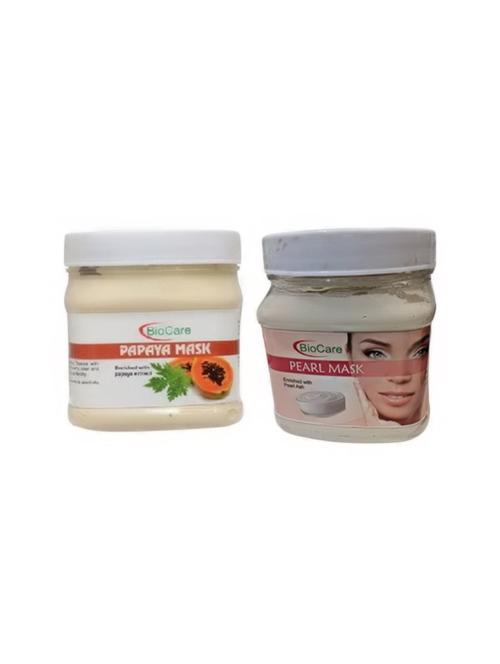 biocare papaya mask 500gm and pearl mask 500gm - 16863198 - Standard Image - 1
