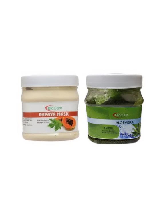 biocare papaya mask 500gm and aloevera scrub 500gm - 16863201 - Zoom Image - 1