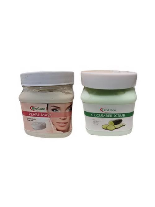 biocare pearl mask 500gm and cucumber scrub 500gm - 16863208 - Standard Image - 1