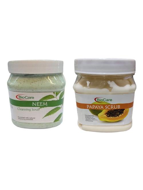 biocare neem scrub 500gm and papaya scrub 500gm - 16863293 - Standard Image - 1