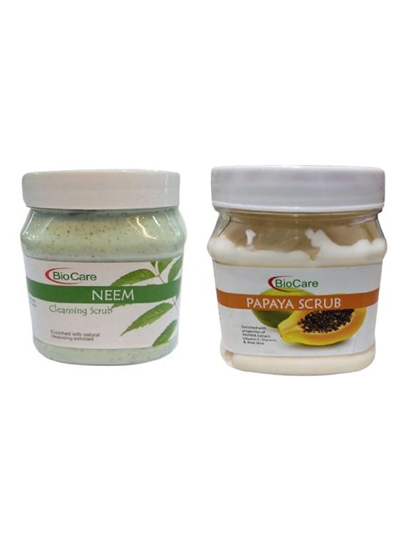 biocare neem scrub 500gm and papaya scrub 500gm - 16863293 - Zoom Image - 1