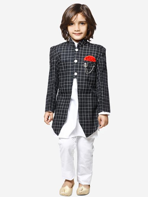 black cotton kurta sets - 16863764 - Standard Image - 1