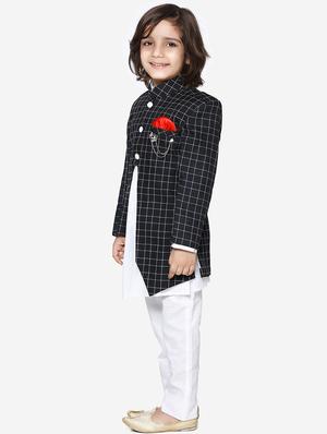 black cotton kurta sets - 16863764 - Standard Image - 2