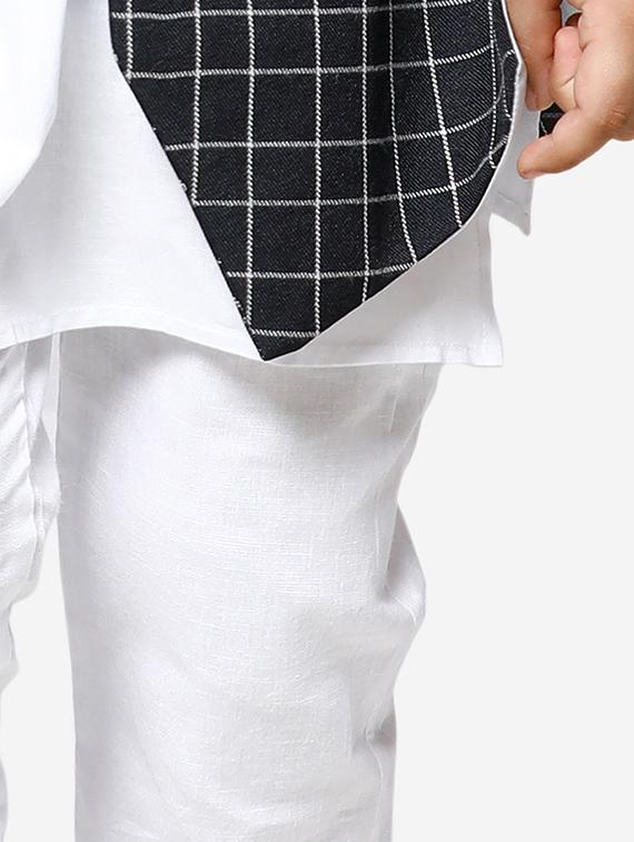 black cotton kurta sets - 16863764 - Zoom Image - 5