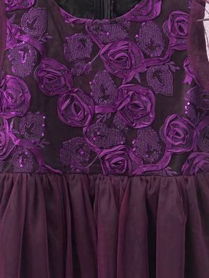purple net frock - 16863779 - Standard Image - 3