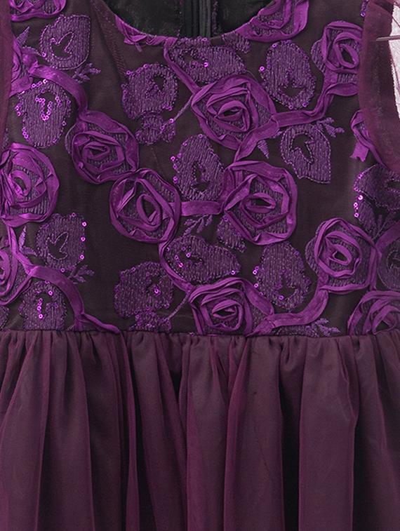 purple net frock - 16863779 - Zoom Image - 3