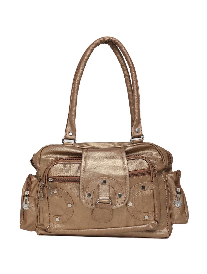 brown leatherette regular handbag - 16863950 - Zoom Image - 1