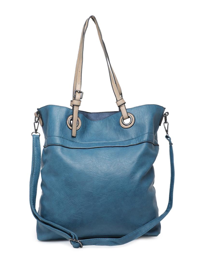blue leather regular handbag - 16863998 - Zoom Image - 1