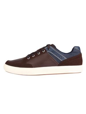 brown leather lace up sneakers - 16864311 - Standard Image - 2
