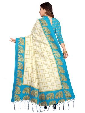 checkered mysore silk saree with blouse - 16864427 - Standard Image - 2