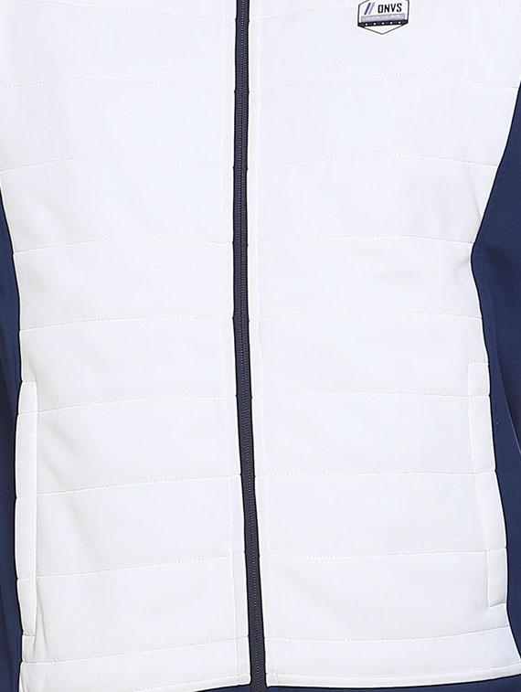 navy blue color block quilted jacket - 16864593 - Zoom Image - 5