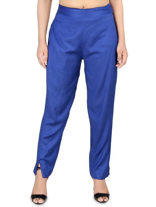 high rise solid trouser - 16864609 - Standard Image - 1