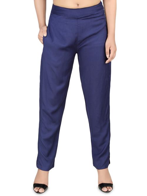 high rise solid trouser - 16864619 - Standard Image - 1