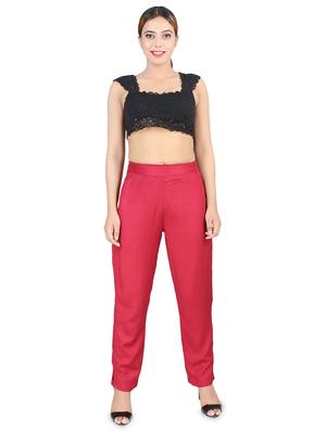 high rise solid trouser - 16864620 - Standard Image - 4