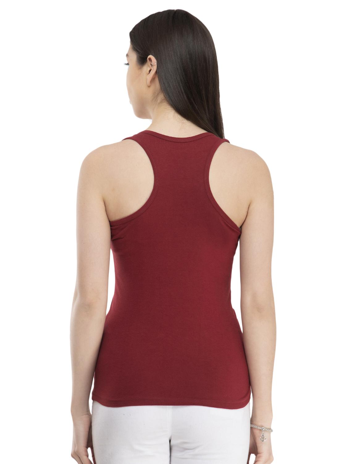 racer back solid tank top - 16864634 - Zoom Image - 3