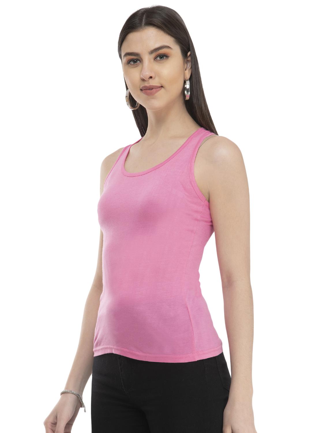 racer back solid tank top - 16864639 - Zoom Image - 2