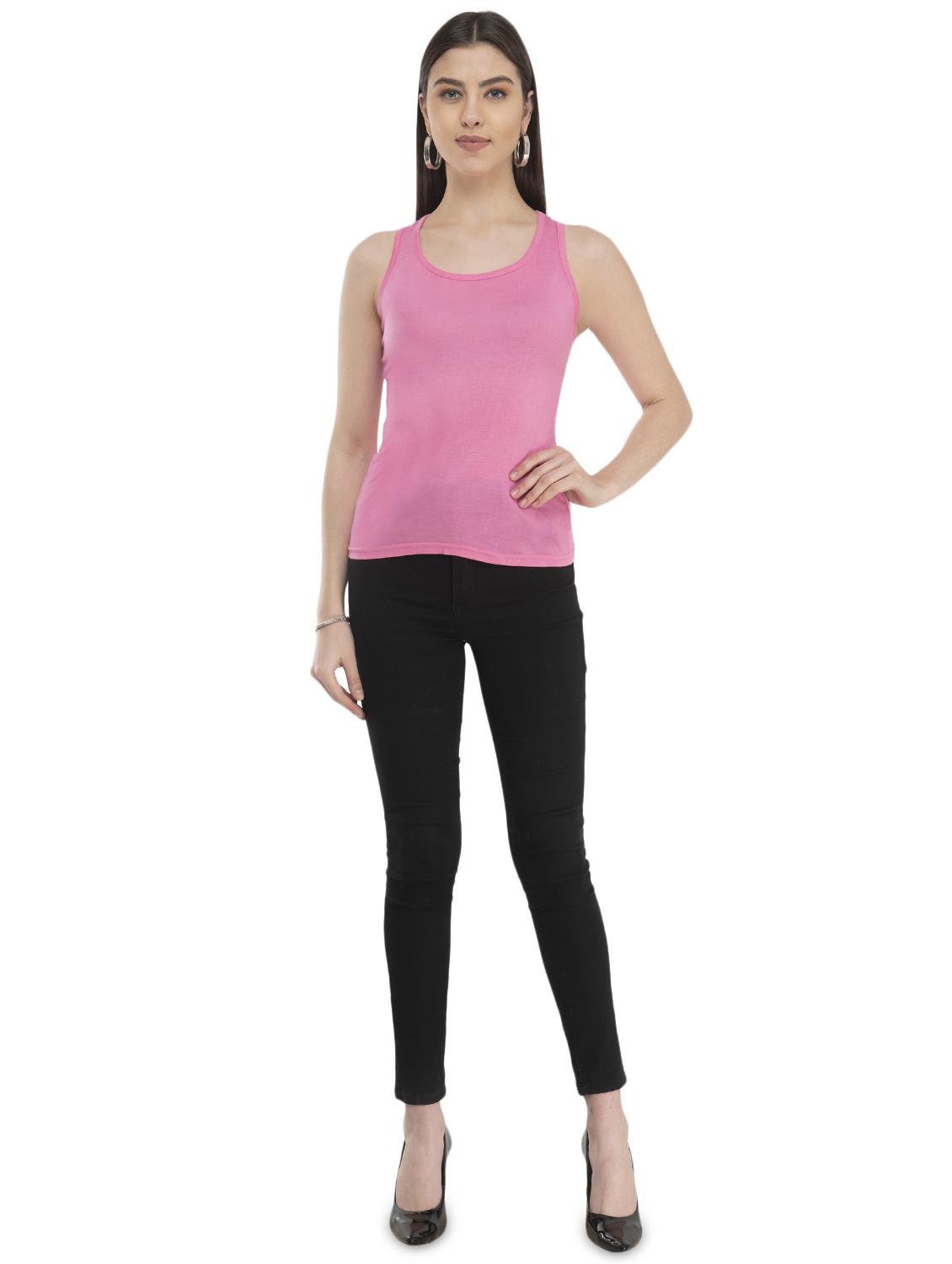 racer back solid tank top - 16864639 - Zoom Image - 4