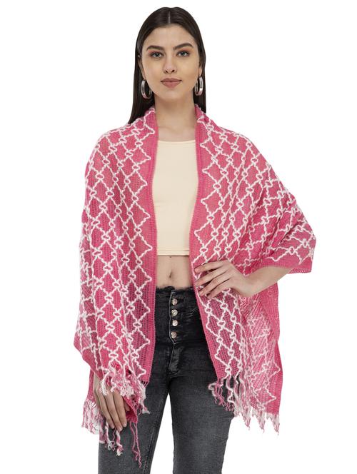 self design reversible woolen shawl - 16864641 - Standard Image - 1