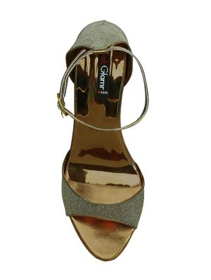 gold closed back sandals - 16864651 - Standard Image - 4