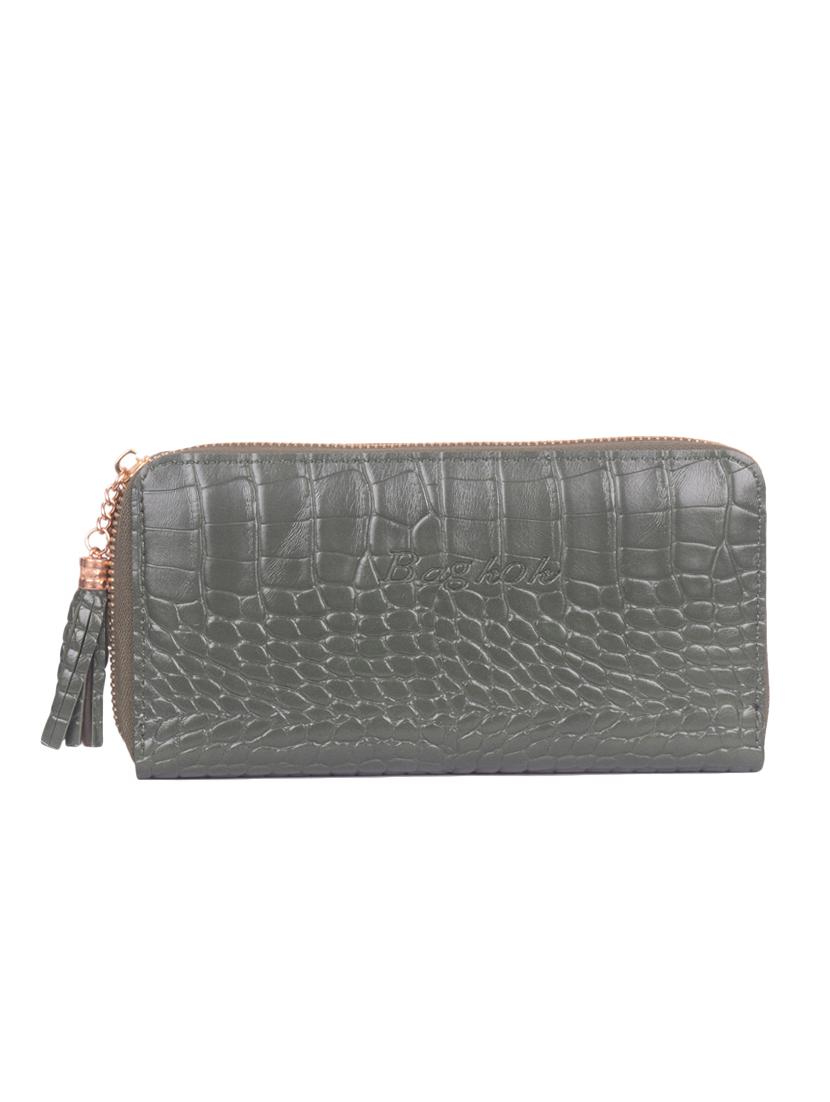 green leatherette clutch - 16864735 - Zoom Image - 1