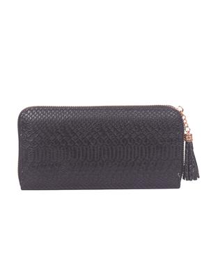 black leatherette clutch - 16864736 - Standard Image - 2