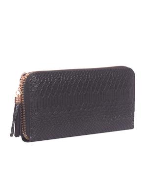 black leatherette clutch - 16864736 - Standard Image - 4