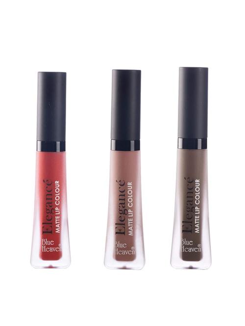 blue heaven elegance waterproof matte lip color (shades-3,11,12) - 16865358 - Standard Image - 1