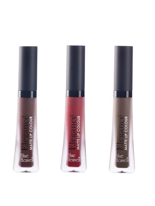 blue heaven elegance waterproof matte lip color (shades-6,10,12) - 16865365 - Standard Image - 1