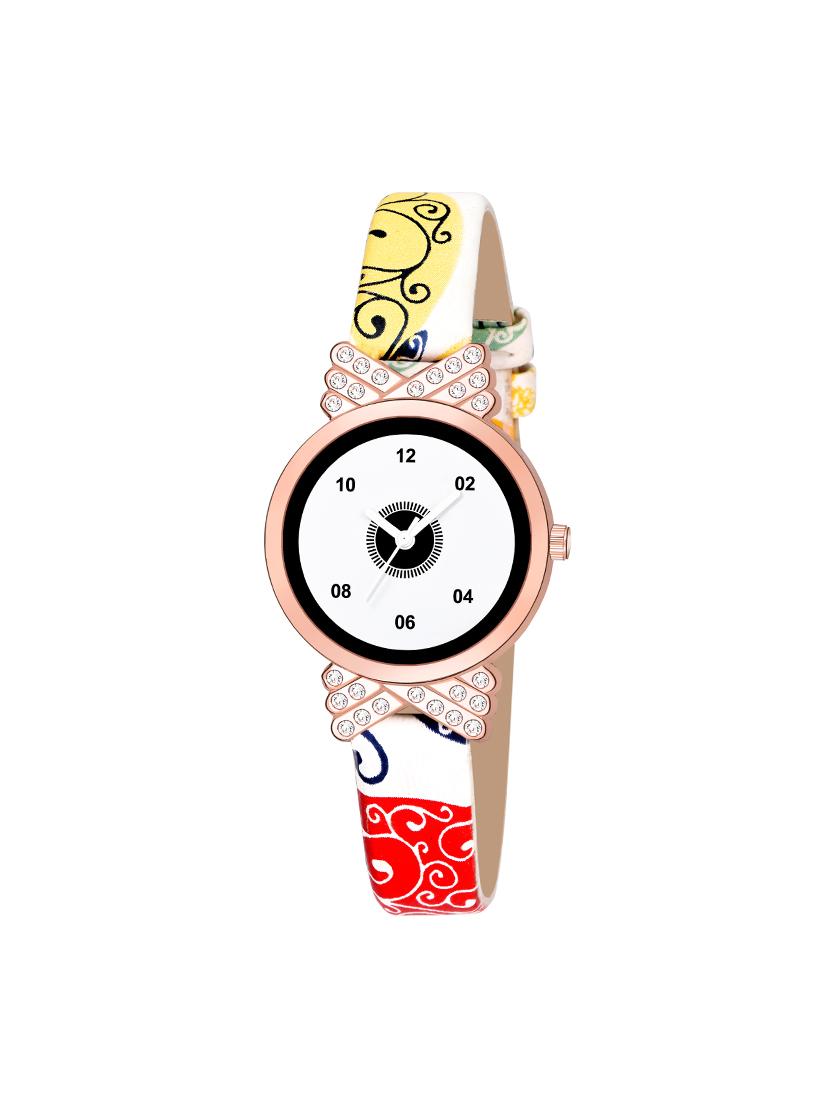 jamvai round shape white dial multi color watch - 16865468 - Zoom Image - 1
