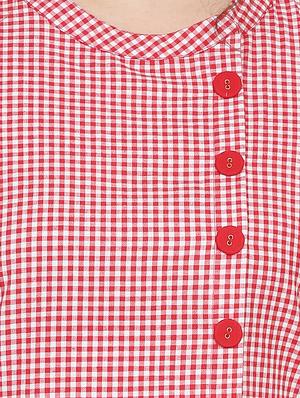 gingham checks button down dress - 16865612 - Standard Image - 5