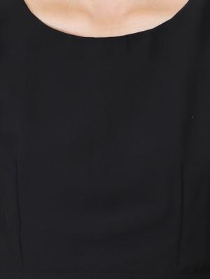 round neck solid a-line dress - 16865618 - Standard Image - 4