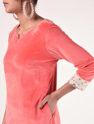solid straight kurta - 16865789 - Standard Image - 4