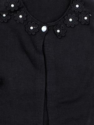black cotton regular cardigan - 16866273 - Standard Image - 3