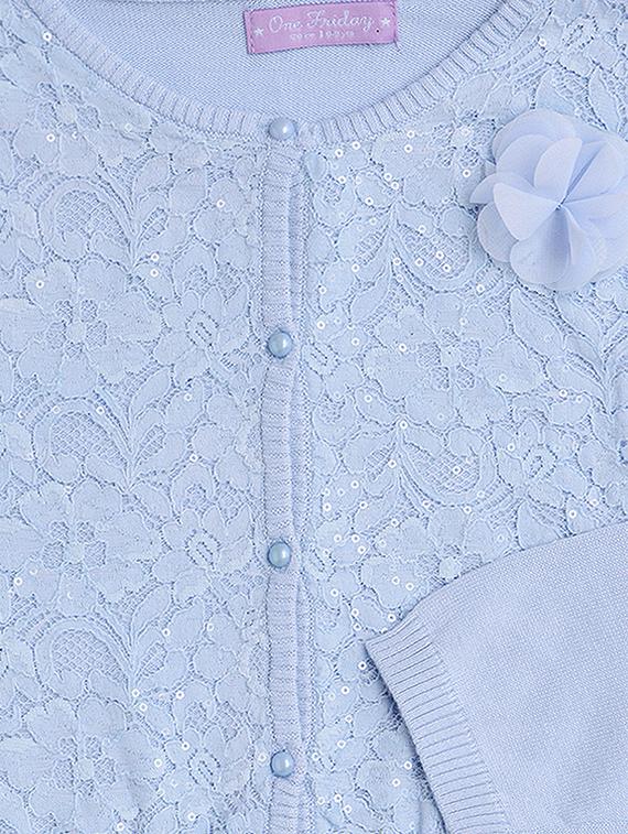 blue cotton regular cardigan - 16866278 - Zoom Image - 3