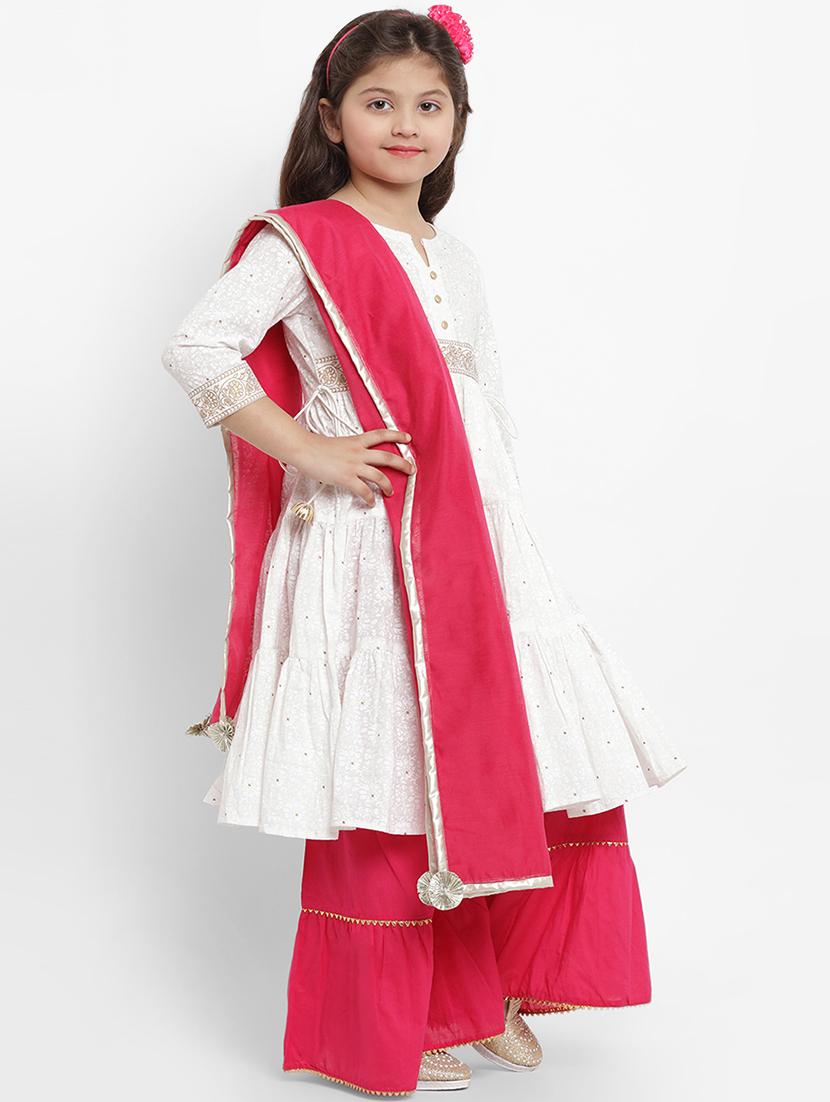 pink cotton blend suit set - 16866360 - Zoom Image - 2