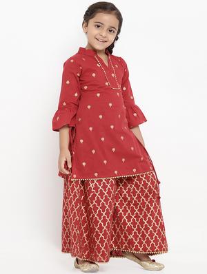red cotton suit set - 16866362 - Standard Image - 2