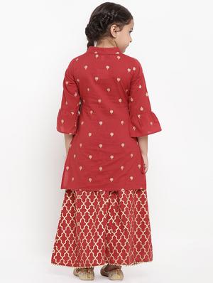 red cotton suit set - 16866362 - Standard Image - 3