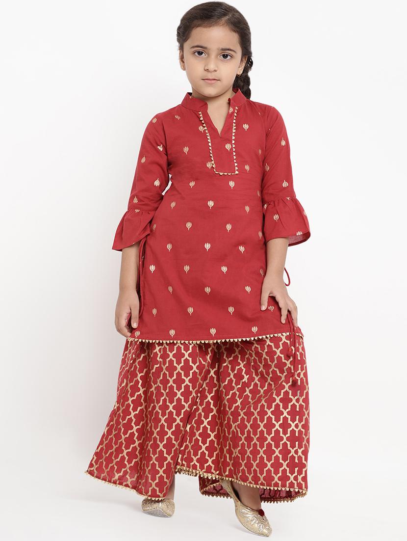 red cotton suit set - 16866362 - Zoom Image - 1