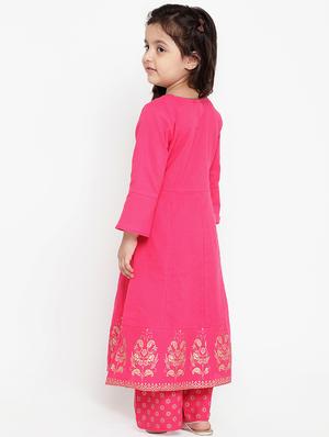 pink cotton suit set - 16866368 - Standard Image - 3