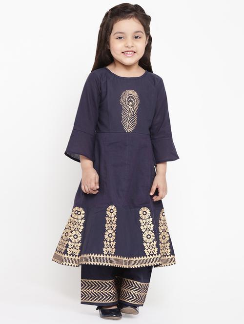 blue cotton suit set - 16866369 - Standard Image - 1